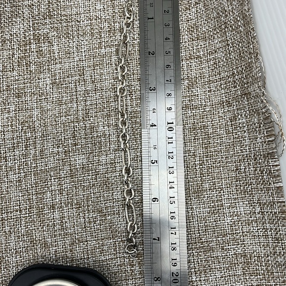 Sterling Silver Figaro Textured Ribbed Cable Chain Link Bracelet - Picture 6 of 11